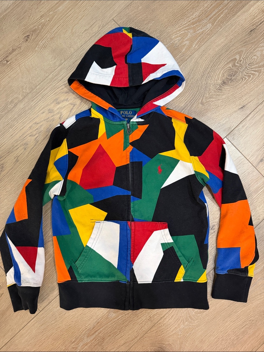 Polo by Ralph Lauren Kids Multicolor Geometric Zip Hoodie with Hood